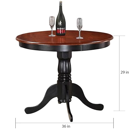 Amazon Com Modern Transitional 36 Inch Round Dining Table