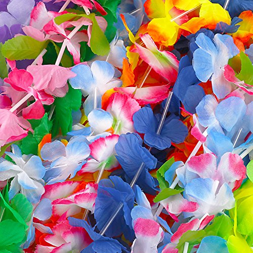 5 Hawaiian+Necklaces+Supplies+Decorations+Vacation
