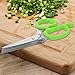 Herb Scissors - Stainless Steel 5 Blades For Fresh Parsley, Garden Herbs, Meat Mincing| Clever Cutter, Housewarming Gifts As Seen On TV | W/ BONUS Strawberry Huller & Brush