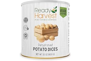 Ready Harvest Dehydrated Potato Dices, Canned Diced Potatoes, Dried Potatoes, Dehydrated Foods For Long-Term Storage, Camping Supplies, Survival Food, #10 Can | 25-Year Shelf Life | 1 Can