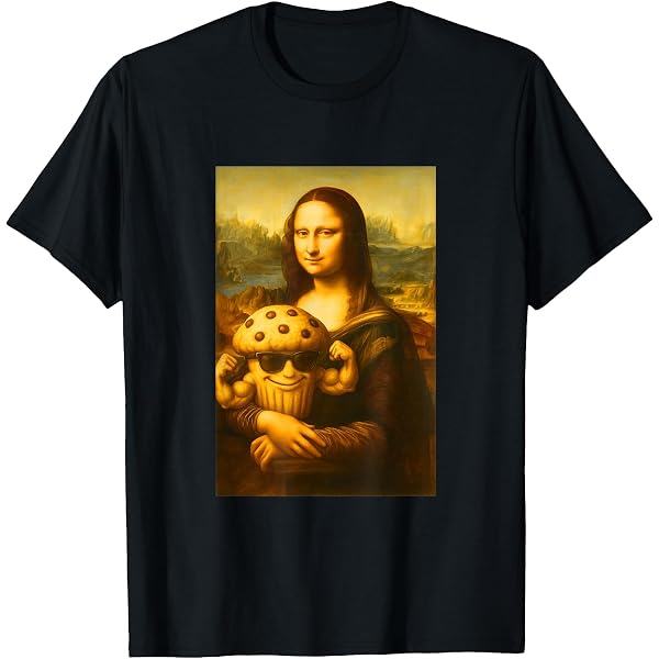 Amazon.com: Mona Lisa with Chewing Gum T-Shirt Funny Mona Lisa