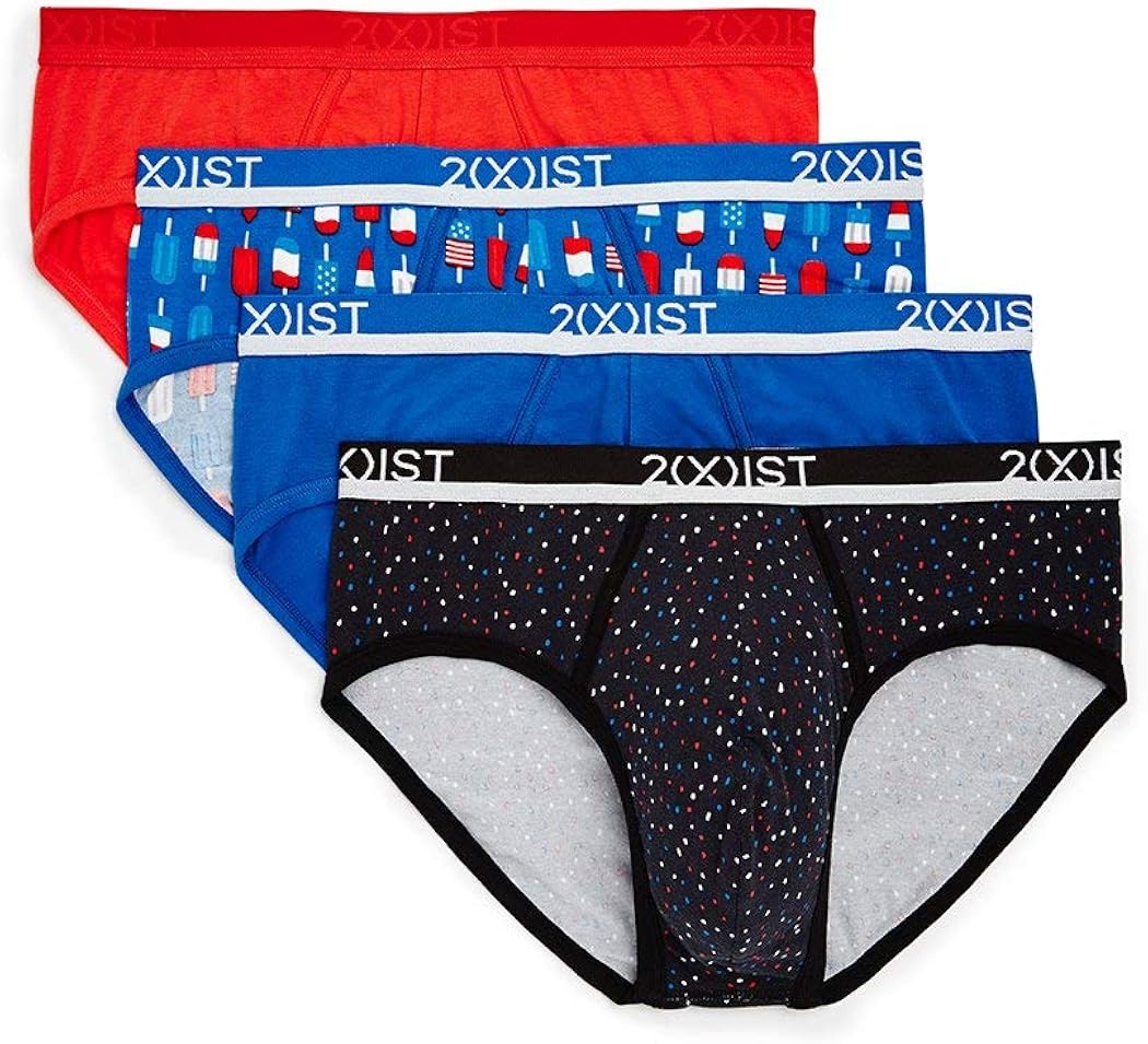 2(X)IST Men's Cotton Stretch No Show Brief 4-Pack at  Men’s Clothing store