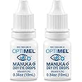 Optimel Manuka+ Honey Dry Eye Drops, Hydrate and Alleviate Symptoms of Chronic Dry Eye, Restore Eye Comfort, Pharmaceutical Grade Manuka Honey, Natural by Design, 0.34oz (Pack of 2)