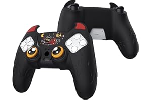 PlayVital Halloween Cute Demon Controller Silicone Case for ps5, Kawaii Controller Cover Gamepad Skin Protector for ps5 with 