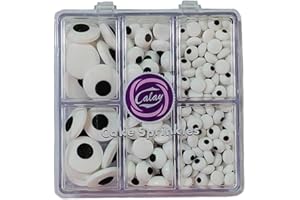 Homankit Candy Eyeballs Edible Eyes Halloween Sprinkles Cake Cupcake Toppers Cookie Dessert Decorations, 2.82 Ounces, Three Size Mixed