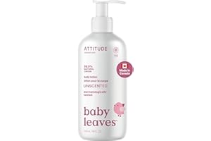 ATTITUDE Baby Lotion, Made in Canada, EWG Verified Moisturizer, Dermatologically Tested Moisturizing Cream, Vegan and Cruelty