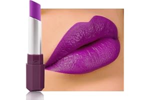 HHLTOH Purple Matte Lipsticks Lip Stain for Women - Pigmented Lip Crayon & Face Paint Stick for Everyday Halloween Birthday Party Wear, Younger-Looking Lip Makeup, Lápiz labial morado para mujer 13