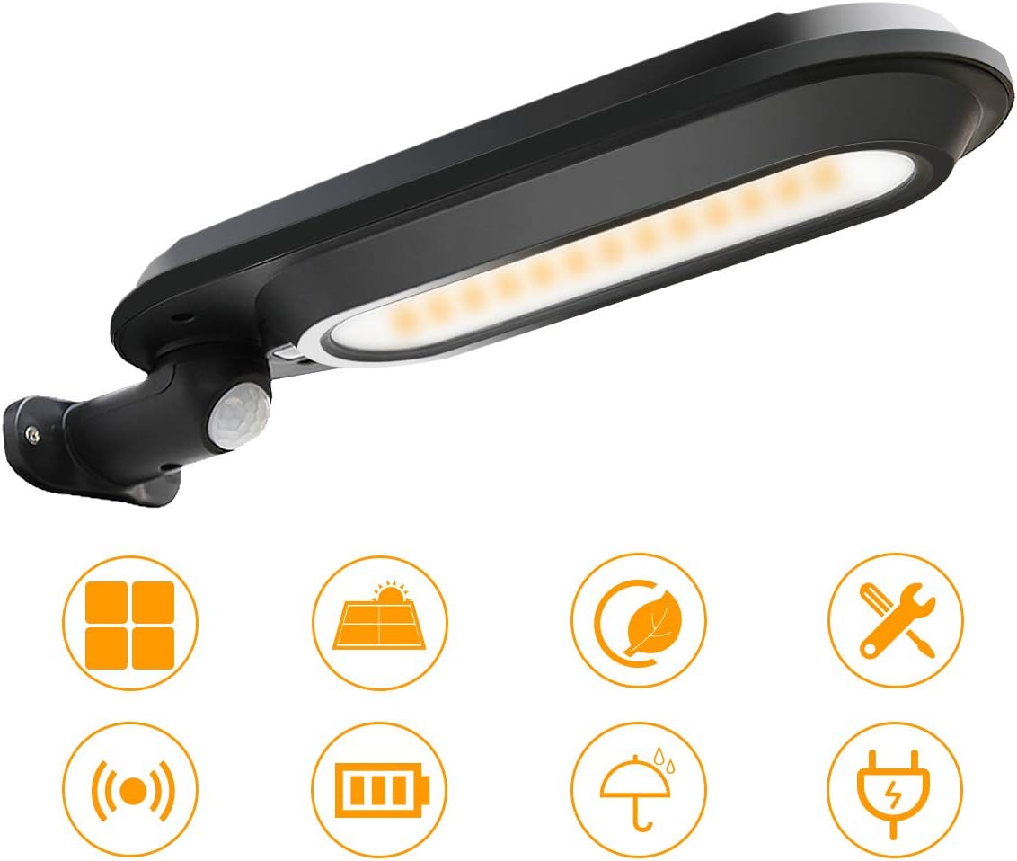 Solar Lights Outdoor, SGODDE Super Bright Waterproof Solar Powered Security Lights, 270º Wide Angle Lighting 150° Sensor 4 Modes LED Wall Lights, Easy to Install in The Yard, Garage, Fence [Energy Class A+++]