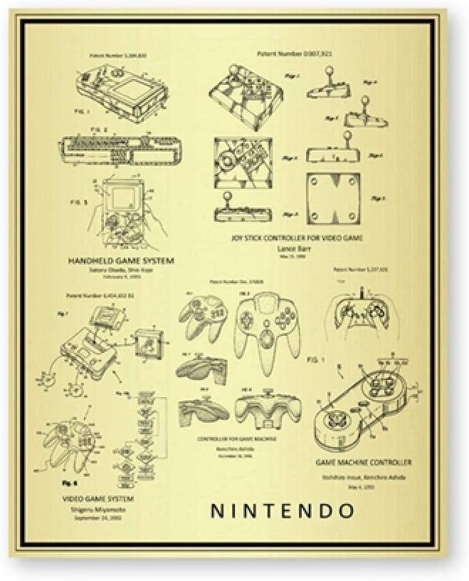 Xqwzm Gaming Wall Art Poster Japanese Video Game Vintage Patent Blueprint Print Super Mario Gamer Canvas Painting For Boys Room Decor 42x60 Cm Amazon Co Uk Kitchen Home Xqwzm Gaming Wall Art Poster Japanese Video Game Vintage Patent Blueprint Print Super Mario Gamer Canvas Painting For Boys Room Decor 42x60 Cm Amazon Co Uk Kitchen Home