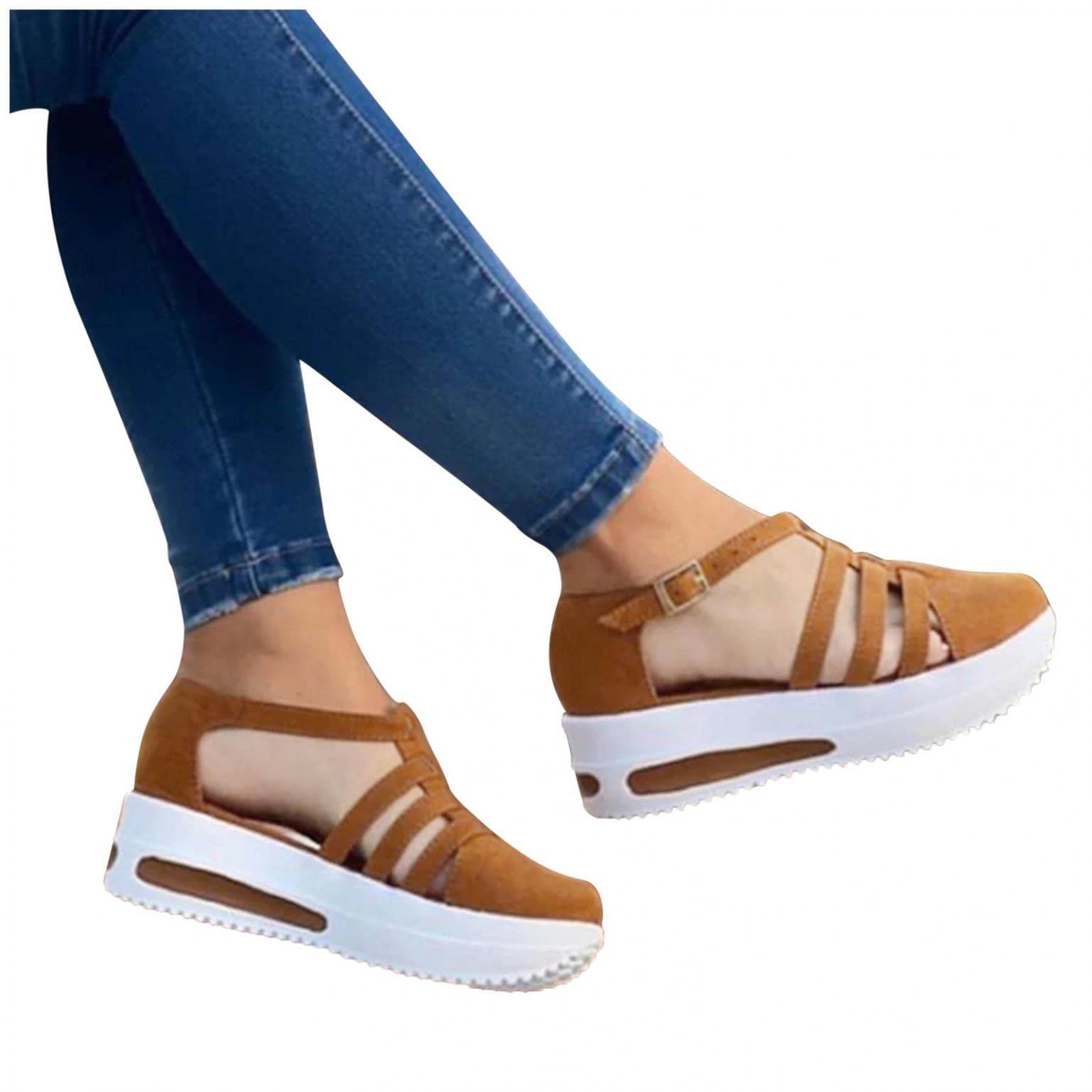 Gibobby Sandals for Women Wide Width,Open Toe Slip