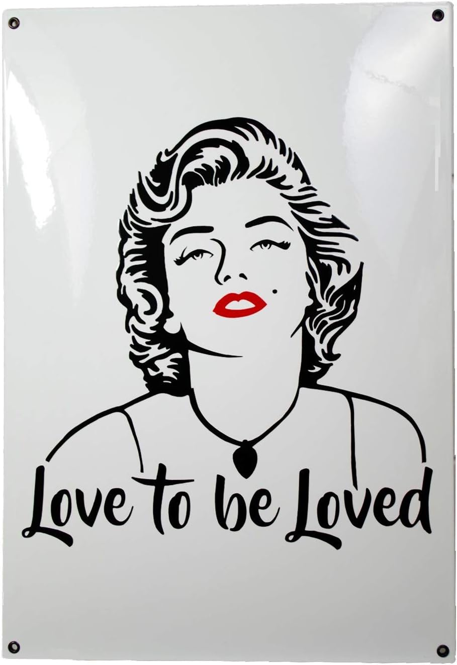 MARILYN MONROE Poster - ENAMEL Wall Art 35x50 cm- High Quality Artwork. Vintage Style. Creative Gift. Pin-Up Room Decor Mural Retro
