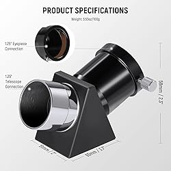 NEEWER 1.25in 45 Degree Prism Diagonal for Correct