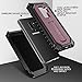 E LV Croco Series for Samsung Galaxy S9 Plus Holster Belt Clip Rugged Case - Curved Glass Screen Protector and Kickstand for Samsung Galaxy S9 Plus (Burgundy)