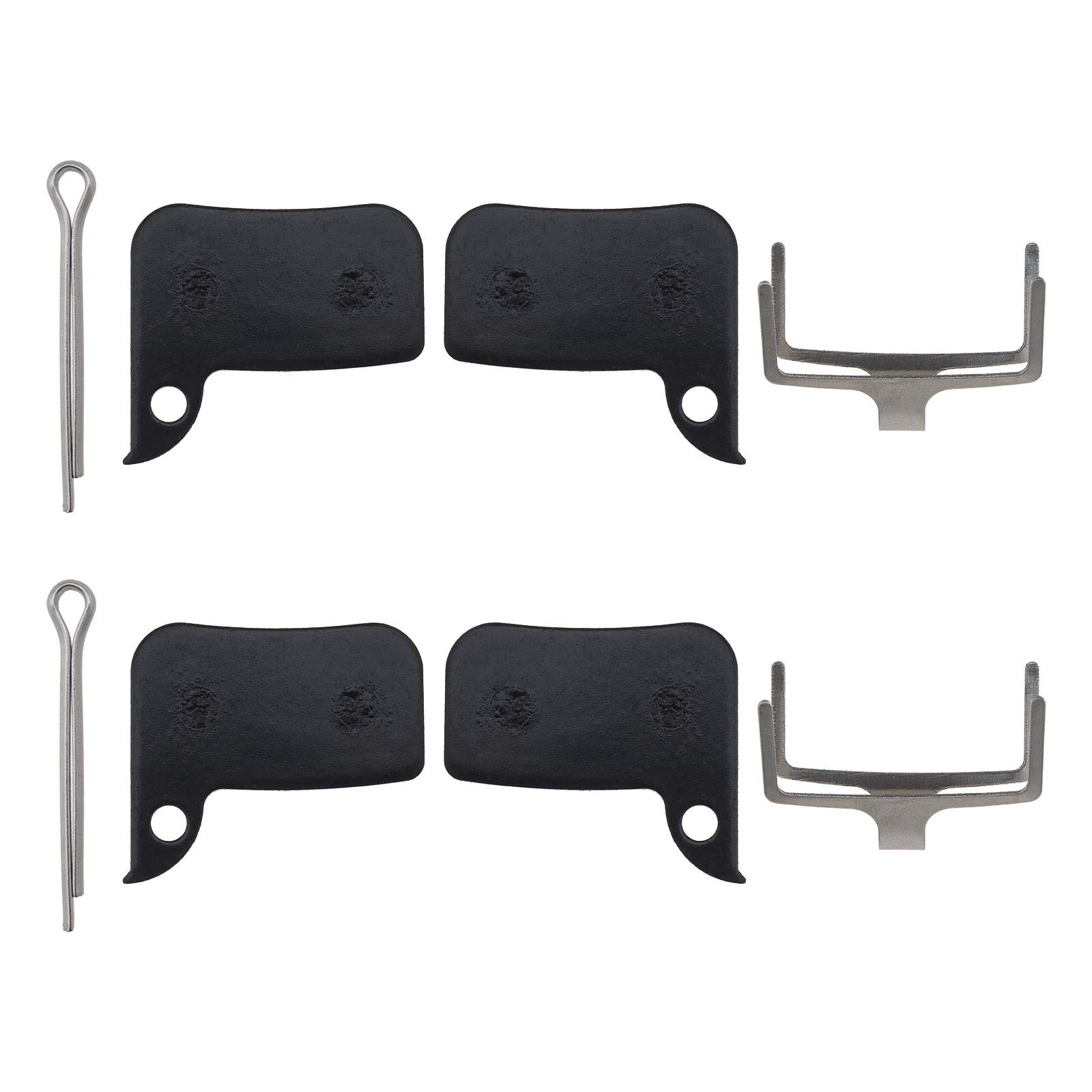 OTOTEC 2 Pairs Resin Semi-Metallic Bicycle Disc Brake Pads With Springs & Clips Compatible With SRAM HRD Red 22 B1 Force 22 CX1 Rival 22 S700 B1