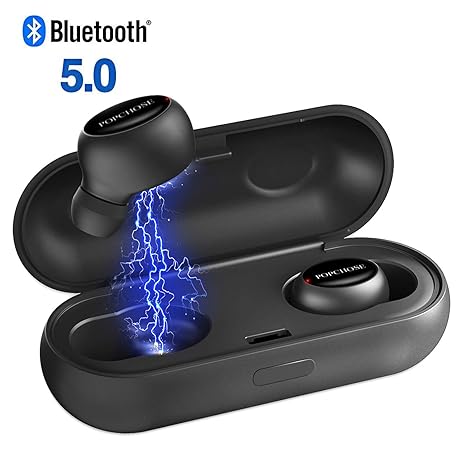 Bluetooth Kopfhörer in Ear V5.0 POPCHOSE Earphones Kabellose/Wireless Kopfhörer, Bluetooth Headset Stereo-Minikopfhörer, Wass