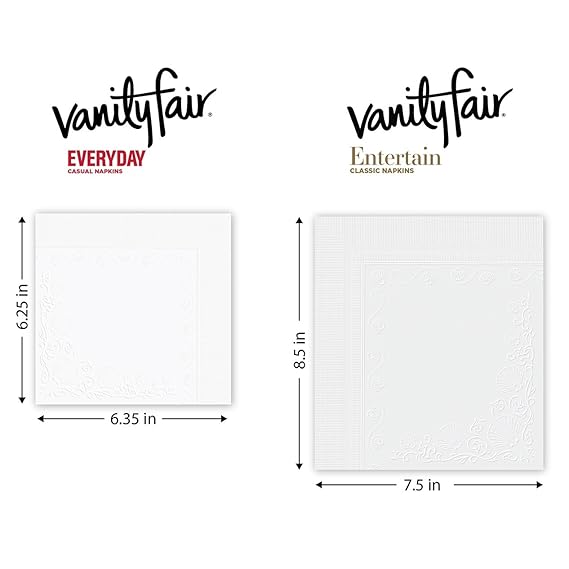 Amazon Com Vanity Fair Everyday Napkins 660 Count White Paper Napkins Grocery Gourmet Food