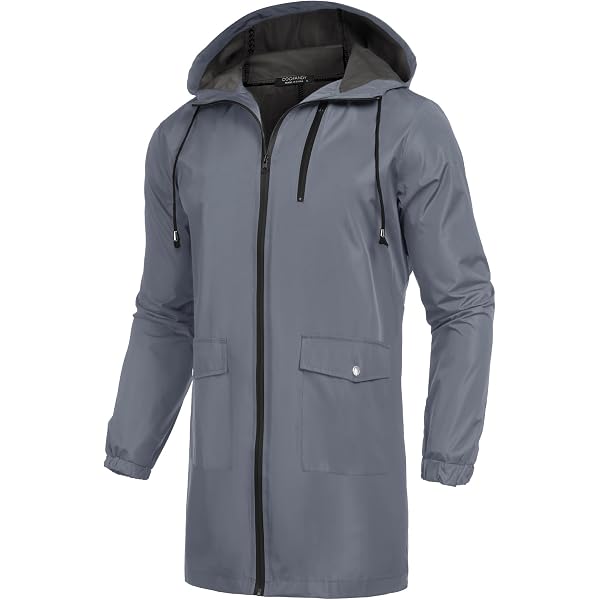Veste Homme Imperméable Coofandy - Taille M - Coupe Slim - Col Rabattu - Manches Longues - Neuf Avec étiquettes