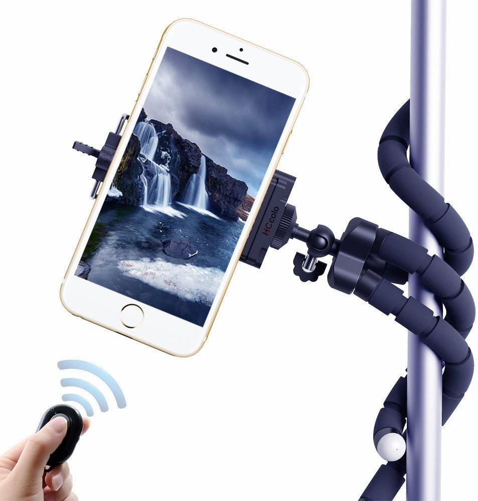 Selfie Tripods, HCcolo 3 in 1 Flexible Octopus Cell Phone Camera Selfie Stick Stand Tripod Mount Adapter Portable Bluetooth Remote Shutter for iphone Samsung other Smartphones