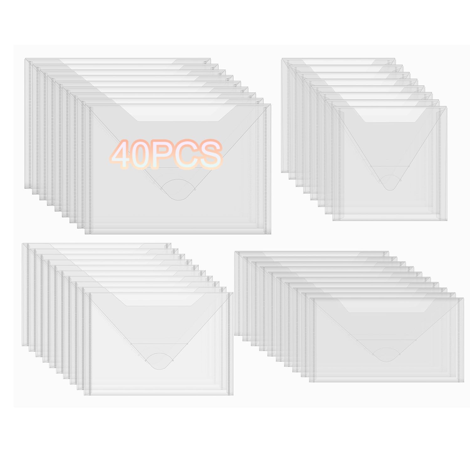 OTCRAFT 40 Pieces Stamp & Die Storage Pockets 48 Label Stickers 4 Sizes Scrapbooking Storage Die Cuts Storage for Storage Card Making DIY Scrapbooking Paper, Cutting Dies Stencil Stamp Crafts Storage