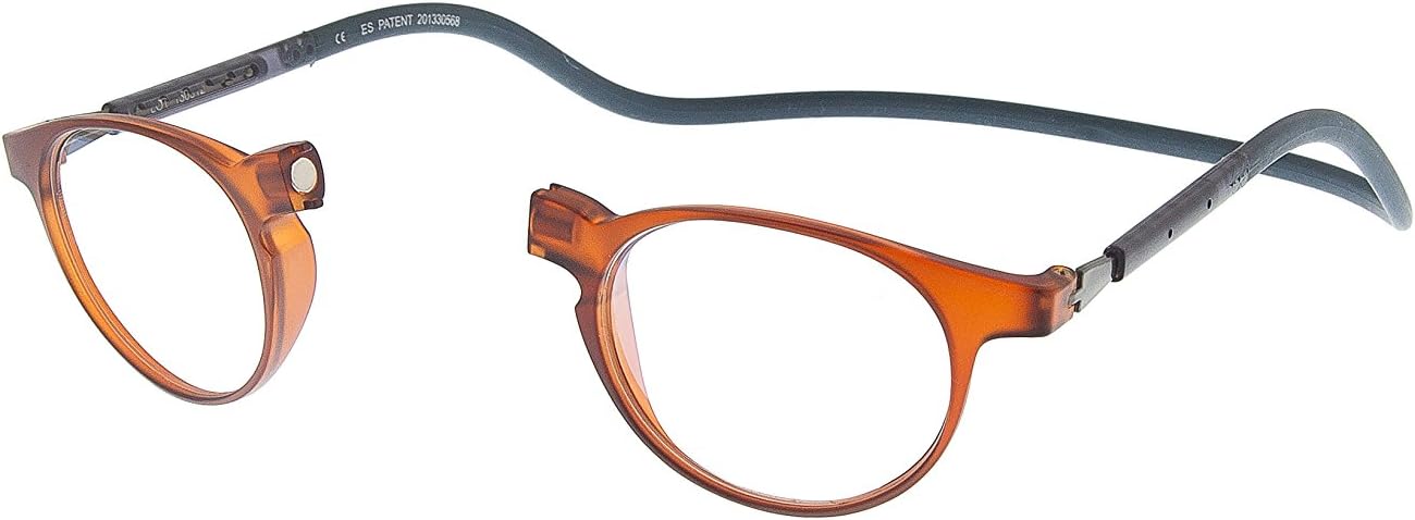 New Slastik Magnetic Clic Style Reading Glasses Frames Soho 003 With Soft Case Power, Adjustable Sides & Anti reflective lenses Power +2.5