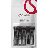 CurvLife 5 Pack 2g Semi Solid Nail Glue, Strong Nail Glue for Press Ons | No UV/LED Lamp Needed, Air-Dry Tubes Glue Gel with Gap-Filling Control for Press-Ons, False Nails and Acrylic Tips