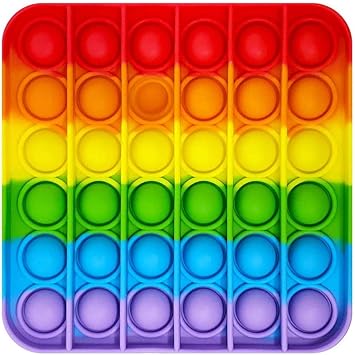 Amazon Com Hoepaid Rainbow Pop Fidget Toy Popets Rainbow Pop It Poppit Sensory Toys Set Office Products