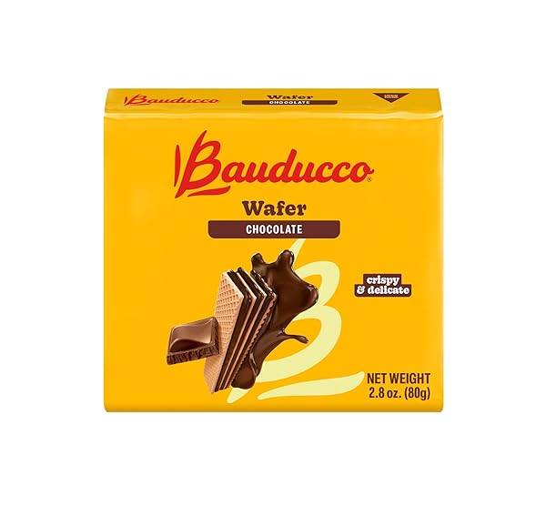 BAUDUCCO WAFER COOKIES, CHOCOLATE, 28 OZ (PACK OF 10) – CRISPY LAYERED WAFERS WITH RICH CHOCOLATE CREAM FILLING – INDULGENT SWEET SNACKS, DESSERTS & TREATS – INDIVIDUALLY WRAPPED