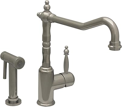 Whitehaus Collection Wh2070800 C Kitchen Faucet With Side Spray Polished Chrome Touch On Kitchen Sink Faucets Amazon Com