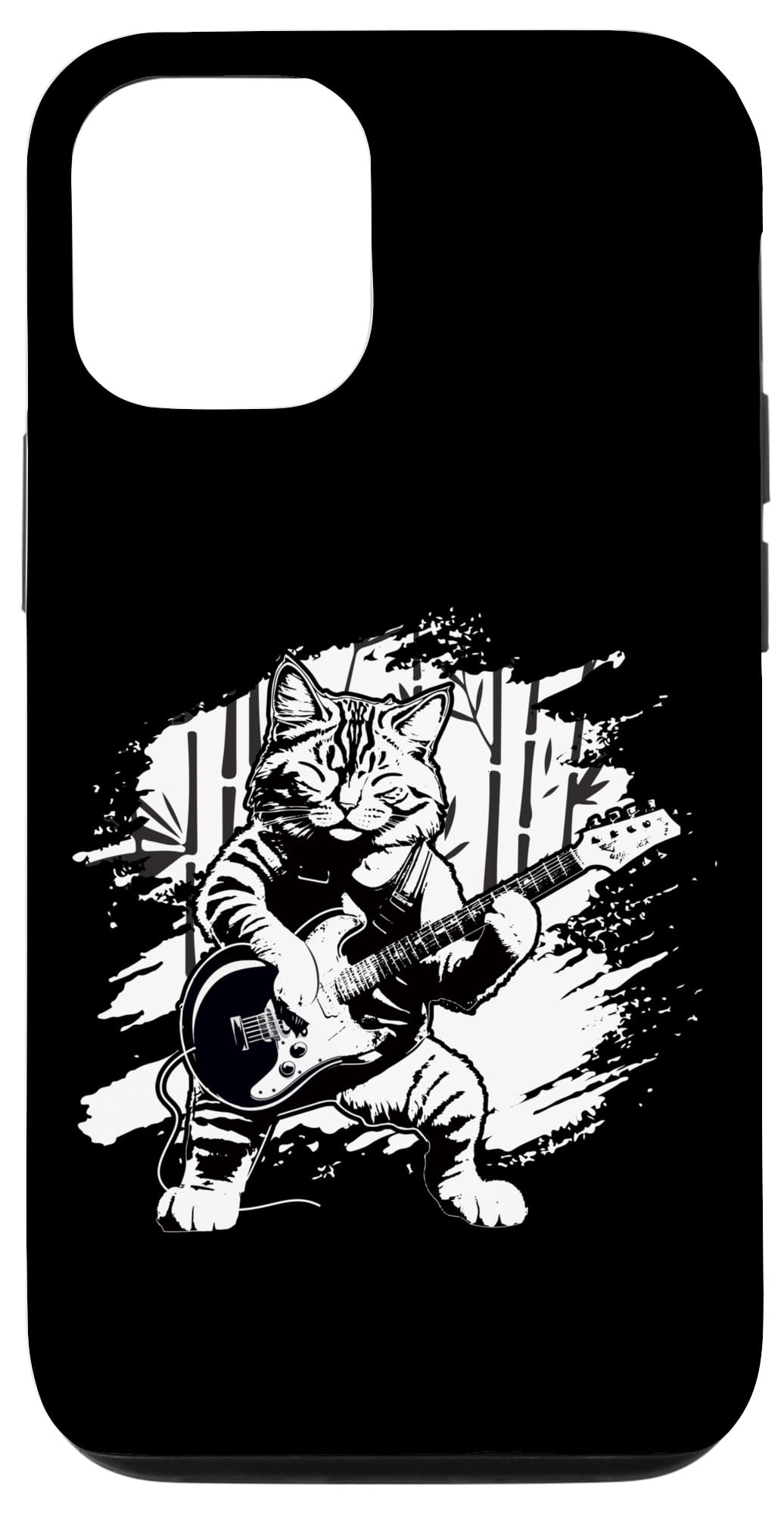 iPhone 13 Pro Cat Playing Guitar Cute Kawaii Cat Guitarist Case