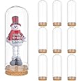 PH PandaHall 10pcs Glass Display Dome Cloche 20ml Display Bottles Bell Jar Display Dome with Cork Base Glass Decoration Bottles for Wedding Fairy Party Favors Crafts Christmas Decorations 1.1x2.8inch