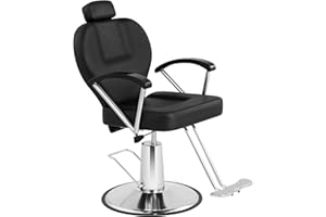 Dangvivi Barber Chair, Upgraded Higher Hair Stylist Chair, Heavy Duty Hydraulic Pump Salon Chair, 360° Rotation, Height Adjustable, Ergonomic Design Hair Styling Chair