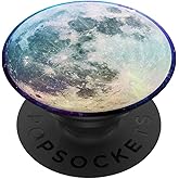 Moon Lunar Surface Full Space Galaxy Gray Green White PopSockets Adhesive PopGrip