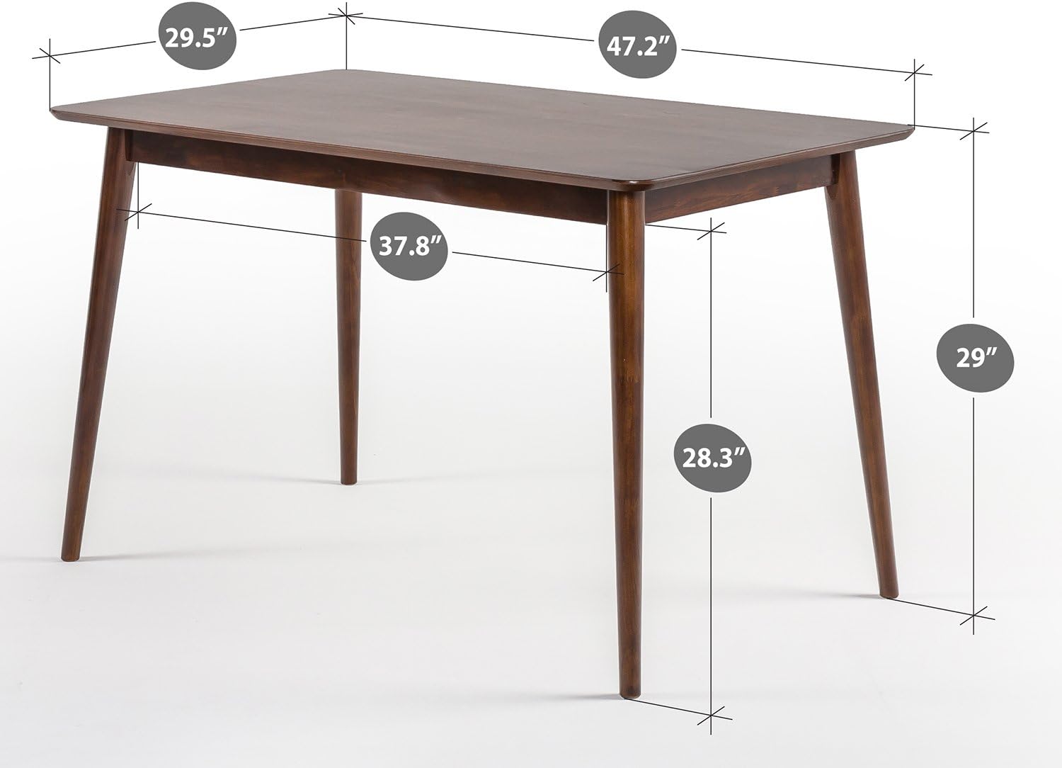 Zinus Jen 47 Inch dining table, Espresso - Tables
