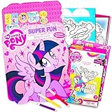 My Little Pony Coloring Book with Stickers & Take-N-Play Set ~ Shaped Foil Cover Pinkie Pie Coloring Book with My Little Pony Stickers, Markers, & Bonus Sticker! by HUB Studios
