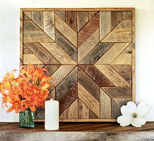 Download Amazon.com: Reclaimed wood star quilt block wall art - 26 ...
