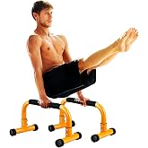 Teclor Push Up Bar, Parallettes Bars For L-sit &amp; Dip, Heavy-Duty No Wobbling Parallel Bars Stand For Handstands, Full Planche, Calisthenics, 9.5in High Workout Stands for Home Fitness Training