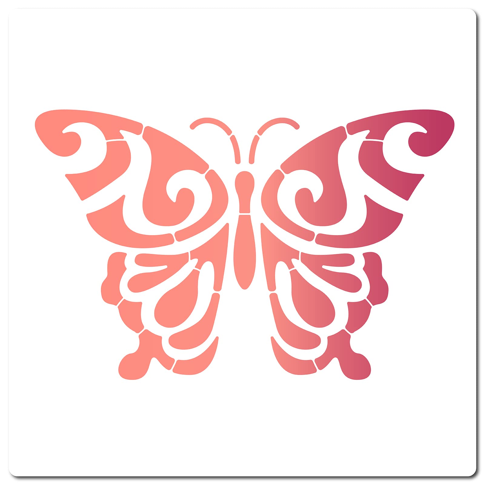 GORGECRAFT 12"X12"Butterfly Stencil Mandala pattern Templates Reusable Templates Plastic Drawing Painting Stencils Template for Painting on Card Wall Fabric Tile Canvas Crafts DIY Home Decor