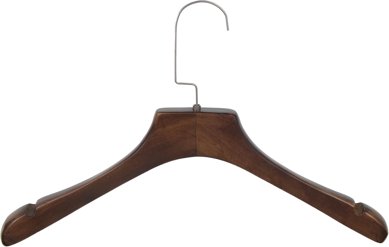 SUPGOD DARK WOODEN COAT JACKET DRESS HANGERS HEAVY DUTY MENS 46cm