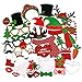 Tinksky 38Pcs Christmas Photo Booth Props Kit on a Stick for Party Supplies with Glasses Moustache Red Lips Deer Horn Santa Hat