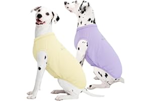 Kuoser 2 Pack Dog Shirts UPF 50+ UV Sun Protection, Lightweight Quick Dry Dog T Shirts for Small Medium Large Dogs, Breathabl