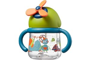 bc babycare Straw Sippy Cup for Toddler, No Spill Windmill Toddler Cups, Breakproof Tritan Toddler Sippy Cups with Silicone Soft Tip Straw and Handles for Infant, BPA Free 8.8oz