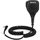 Retevis Walkie Talkie Speaker Mic IP54 Waterproof Mic for Baofeng BF-F8HP UV-5R Retevis RT22 RT21 RT19 H-777 H-777S RT15 RT22