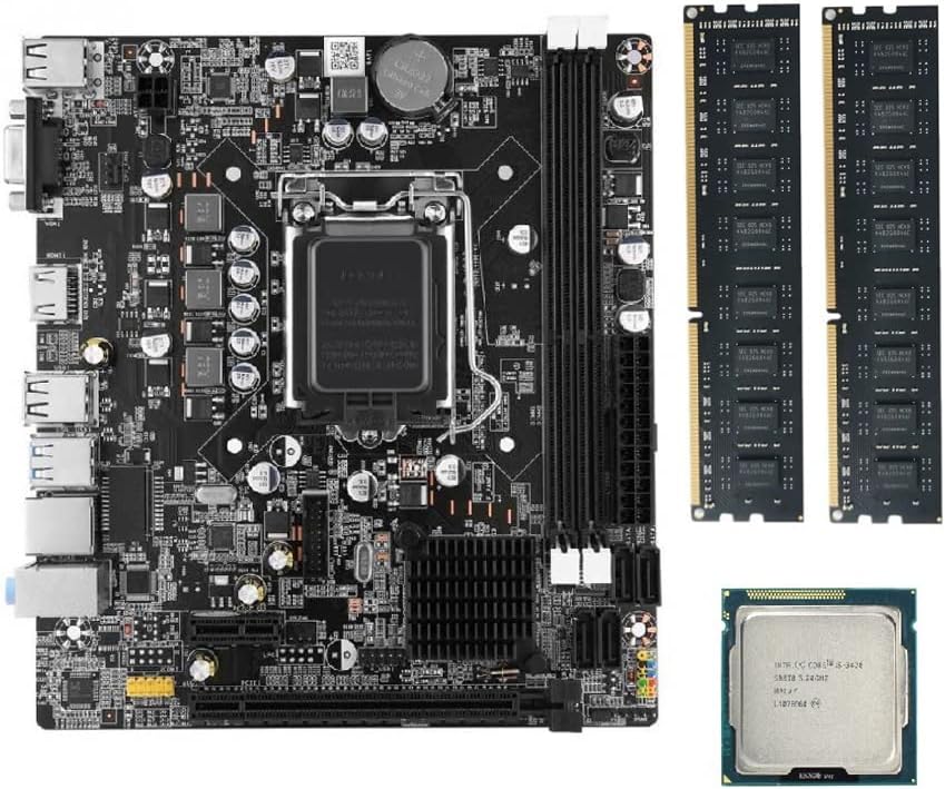 Lodokdre B75 Gaming Motherboard Set LGA 1155 Core i5 3470 CPU 16GB DDR3 RAM