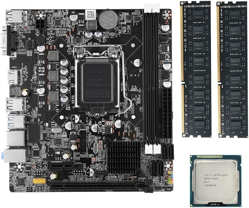 Lodokdre B75 Gaming Motherboard Set LGA 1155 Core i5 3470 CPU 16GB DDR3 RAM