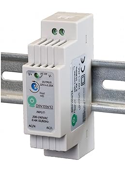 POS Professionelles Hutschienen Netzteil LED Trafo 12V DC 1,25A 15W, Konstantspannung, CE, Schutzarten: Kurzschlussschutz, Üb