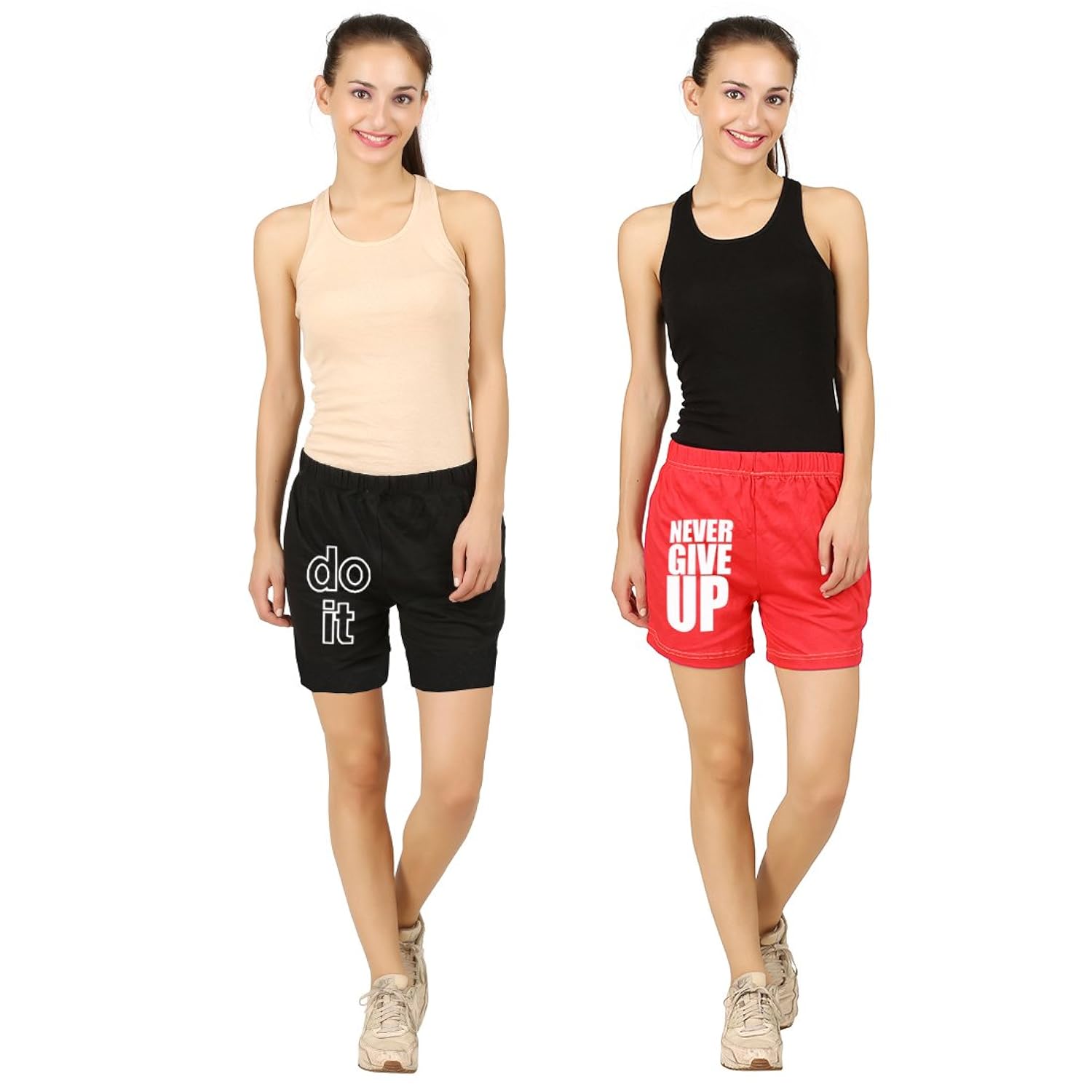 hotfits women's cotton graphic shorts