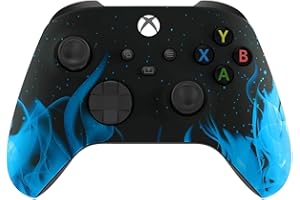PREMIUM CONTROLLERZ Xbox Custom Modded Rapid Fire Controller - Soft Shell for Comfort Grip X - Includes Largest Variety of Modes (Flames)