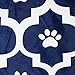 DII Bone Dry Very Warm, Silky Soft, Morrocan Paw Print Pet Blanket For Couch, Car, Trunk, Cage, Kennel, Or Dog House, 48x67