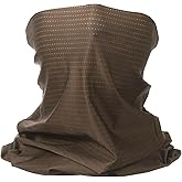 HARFINGTON Summer Cooling Neck Gaiter Sun Protection Face Mask Fishing Neck Gaiter Unisex Sunscreen Breathable Bandana for Hiking Outdoor Sports, Brown
