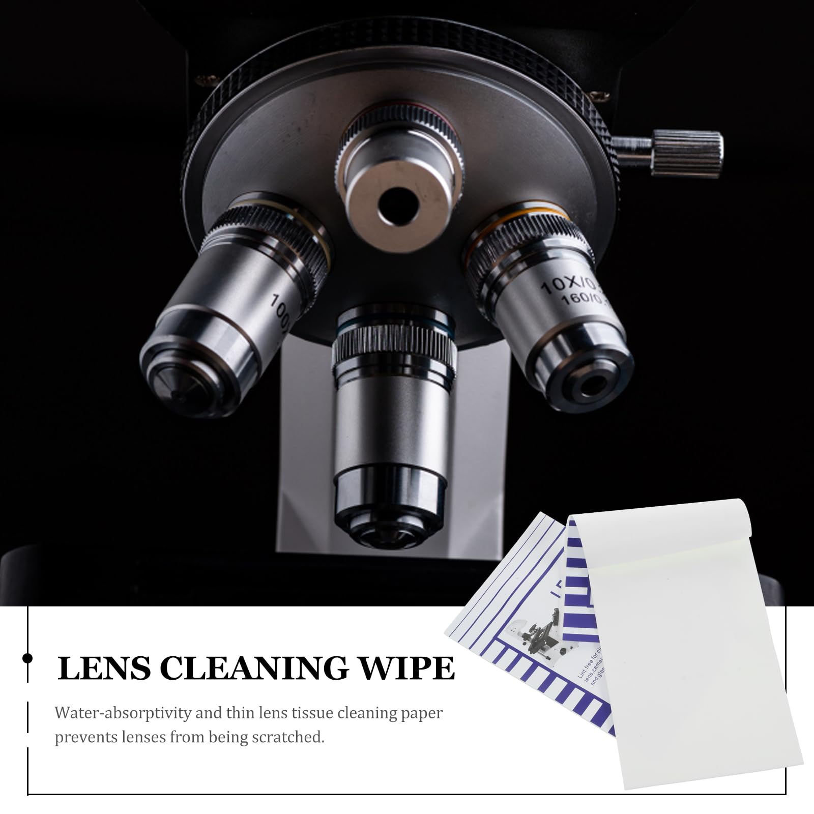 Lab Microscope Lens Cleaner Mua 100pcs Lens Cleaning Paper, 10x15cm Dry Lens Tissue Cleaner ...